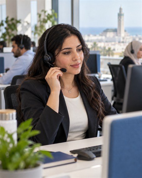 Conseillère H2MW attentive pendant un échange client